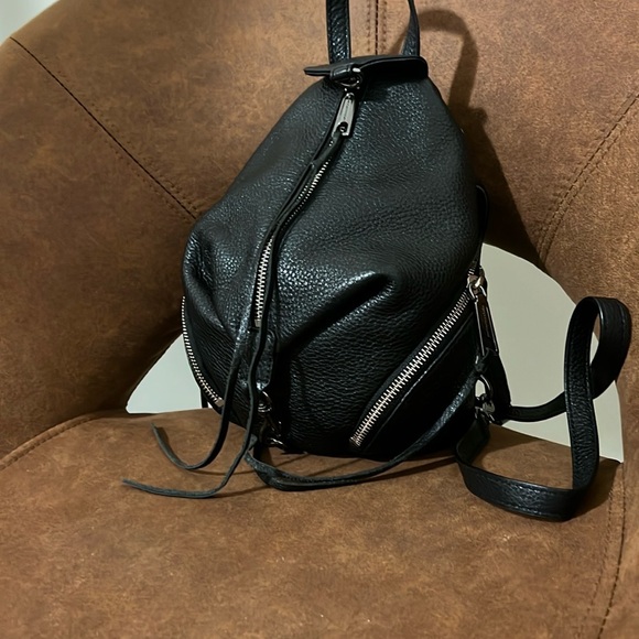 Black Leather Rebecca Minkoff Backpack - Picture 5 of 15